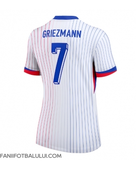Franța Antoine Griezmann #7 Echipament de Fotbal Replică European 2024 Femei Deplasare
